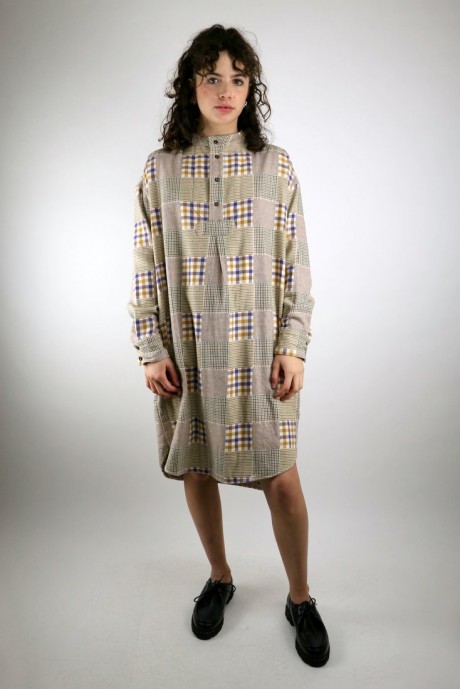 Griffon Check Flannel Dress Multi YMC