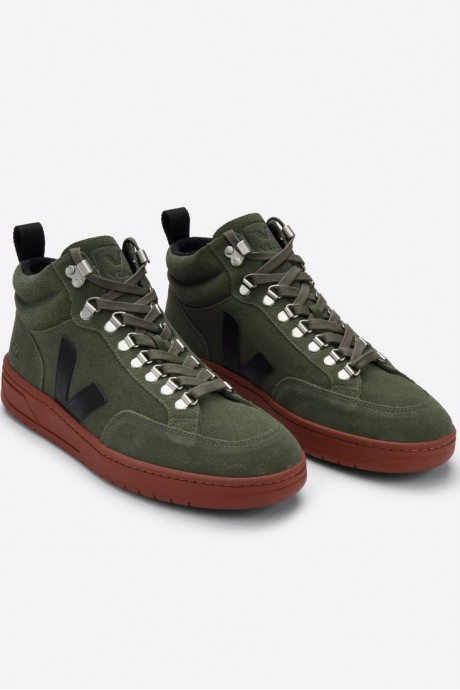 Basket Roraima Suede Olive Black Rust Sole Veja