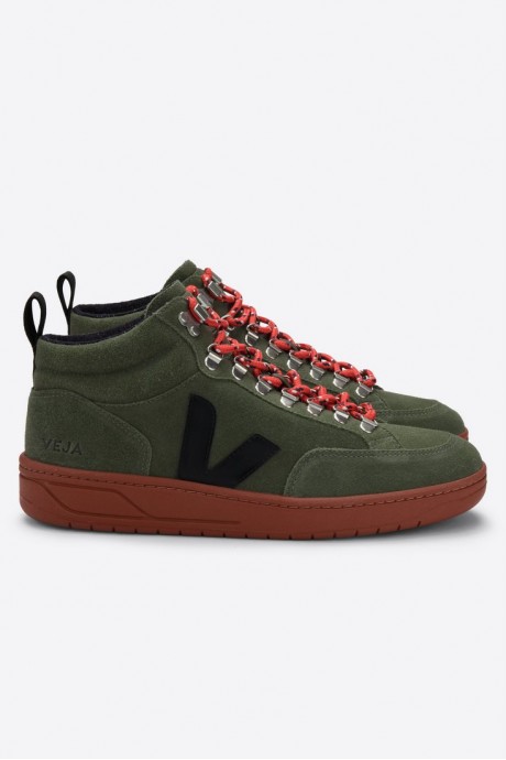 Basket Roraima Suede Olive Black Rust Sole Veja