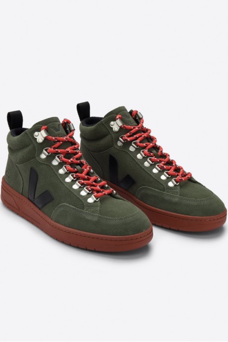 Basket Roraima Suede Olive Black Rust Sole Veja