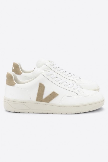 Basket V12 Leather Extra White Dune Veja