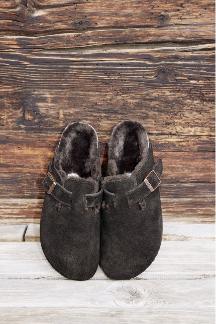 Boston Shearling VL Suede Mocca Birkenstock