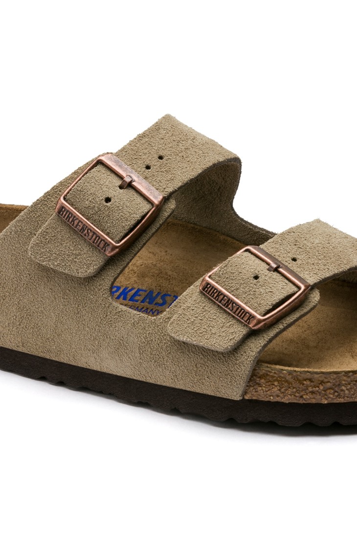 Arizona Suede Leather Taupe Birkenstock