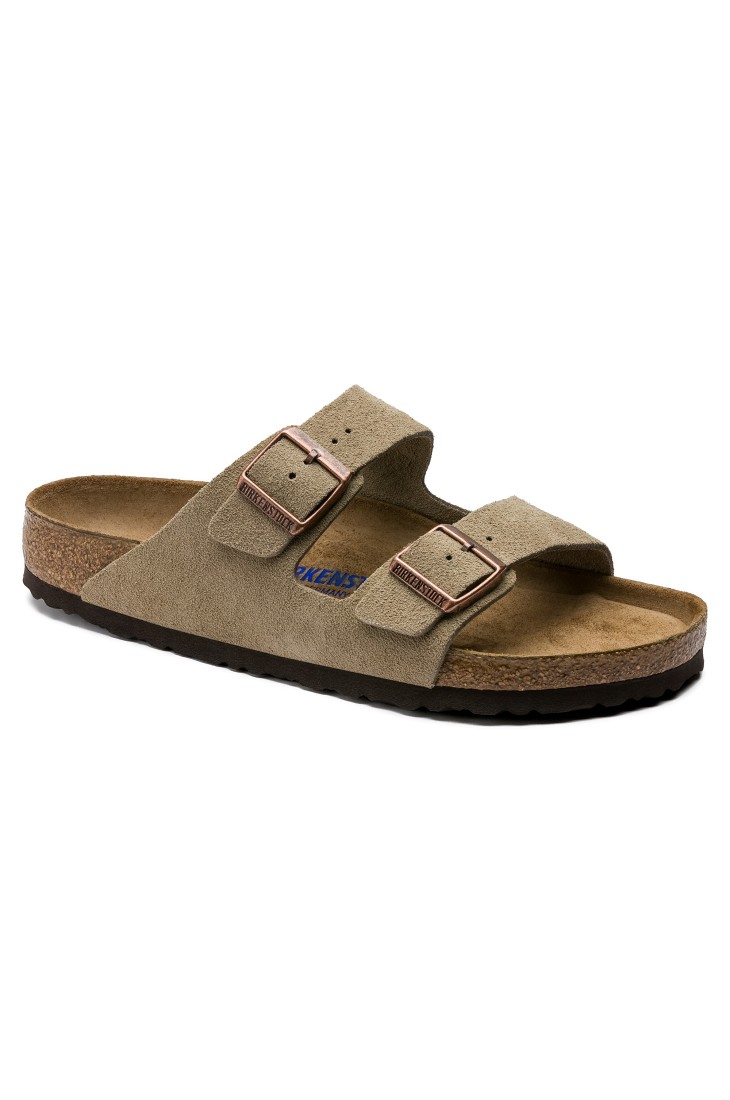 Arizona Suede Leather Taupe Birkenstock