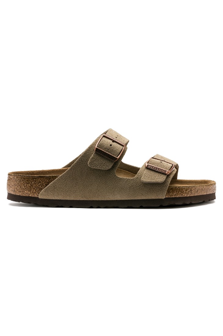 Arizona Suede Leather Taupe Birkenstock