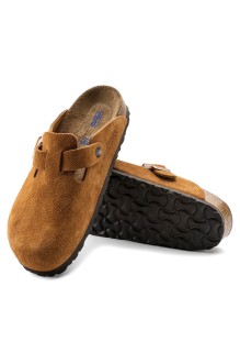 Boston Leather Suede Mink Birkenstock