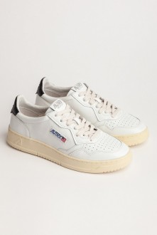 Basket Medalist Low Leather White / Black Autry