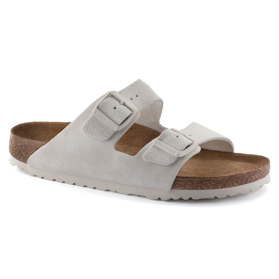 Arizona Suede Leather Antique White Birkenstock