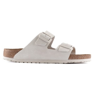 Arizona Suede Leather Antique White Birkenstock