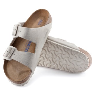 Arizona Suede Leather Antique White Birkenstock