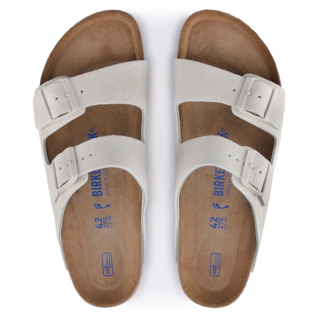 Arizona Suede Antique White Birkenstock