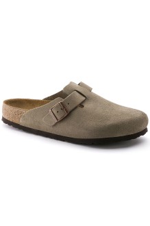 Boston Leather Suede Taupe Birkenstock