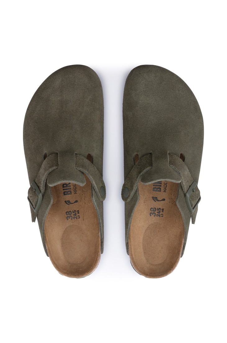 Boston Suede Thyme Birkenstock