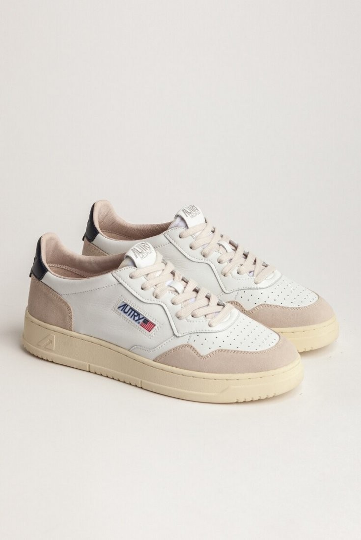 Medalist Low Leather / Suede  White / Blue Autry