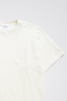 Simon Loose Organic Jersey N Logo T-Shirt Ecru Norse Projects