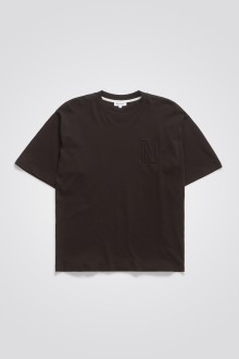 Simon Loose Organic Jersey N Logo T-Shirt Expresso Norse Projects