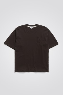 Simon Loose Organic Jersey N Logo T-Shirt Expresso Norse Projects