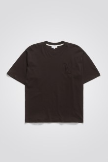 T-Shirt Simon Loose Organic Jersey N Logo Expresso Norse Projects