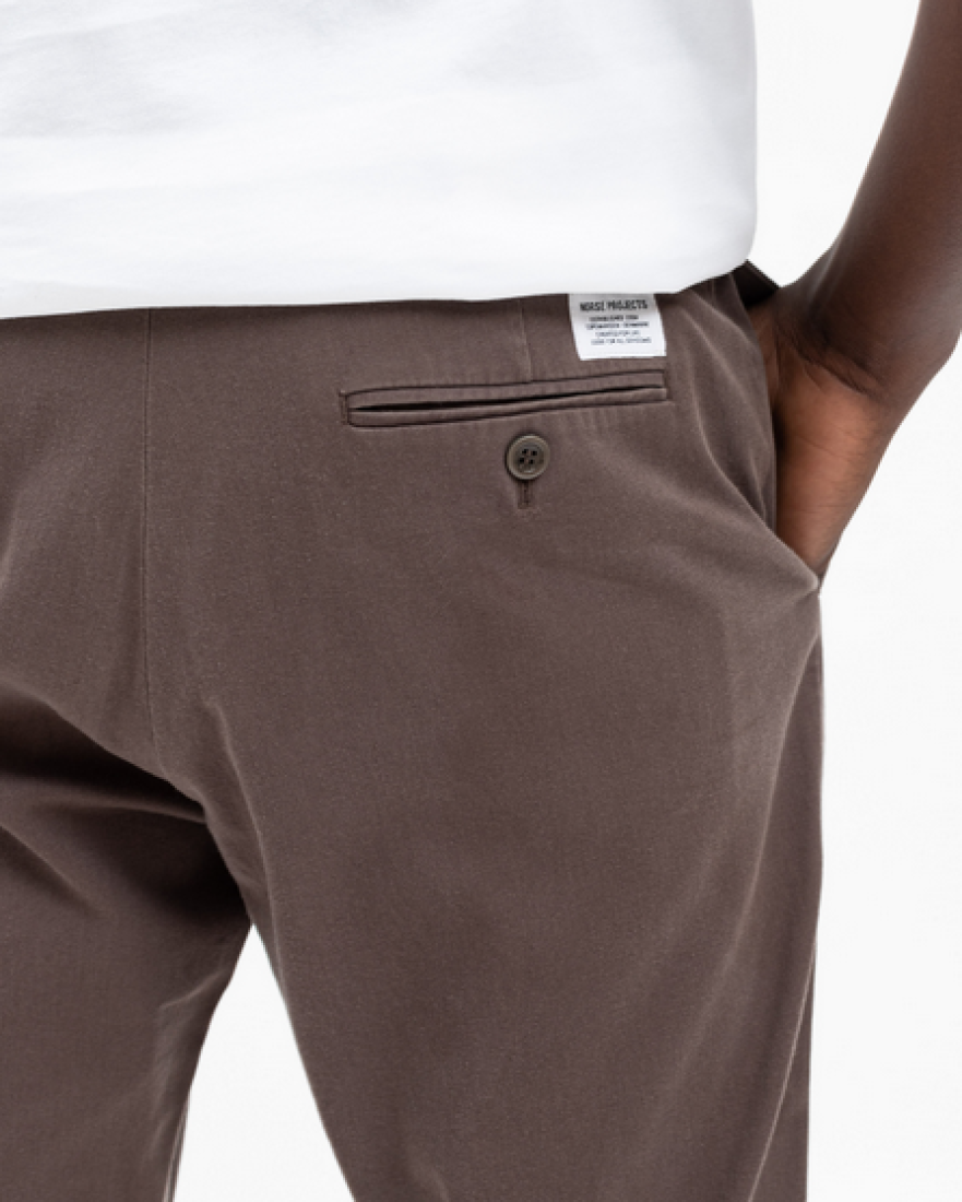 Aros Slim Light Stretch Pant Heathland Brown Norse Projects