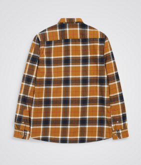 Anton Brushed Flannel Check Cumin Yellow Norse Projects