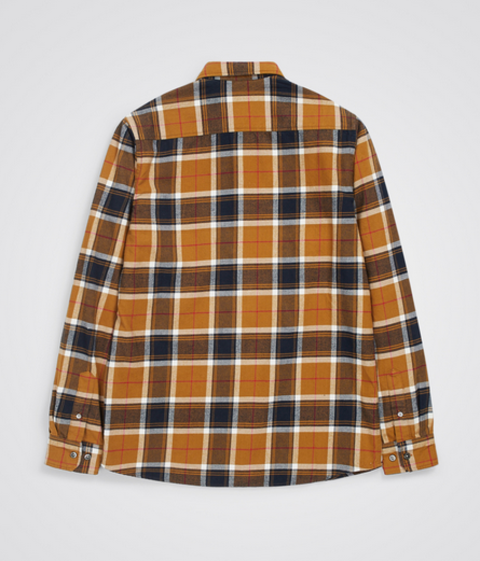 Anton Brushed Flannel Check Cumin Yellow Norse Projects