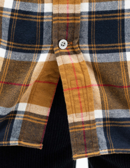 Chemise Anton Brushed Flannel Check Cumin Yellow Norse Projects