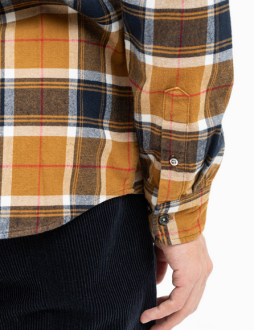 Anton Brushed Flannel Check Cumin Yellow Norse Projects