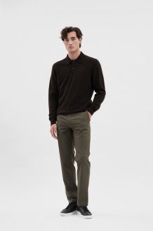 Marco Merino Lambswool Polo Truffle Norse Pojects