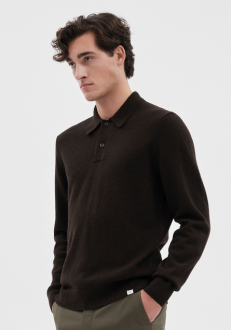 Marco Merino Lambswool Polo Truffle Norse Pojects