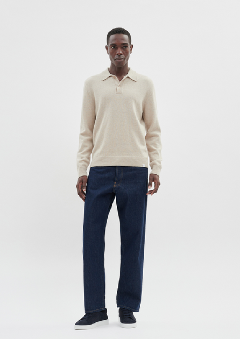 Marco Merino Lambswool Polo Oatmeal Norse Projects