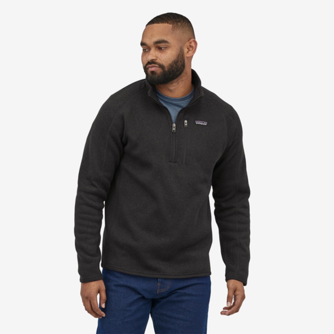 M's Better Sweater 1/4 Zip Black Patagonia