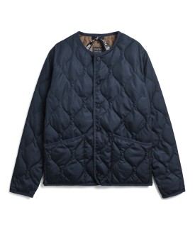 Military Zip V Neck Down Jkt Dark Navy Taion