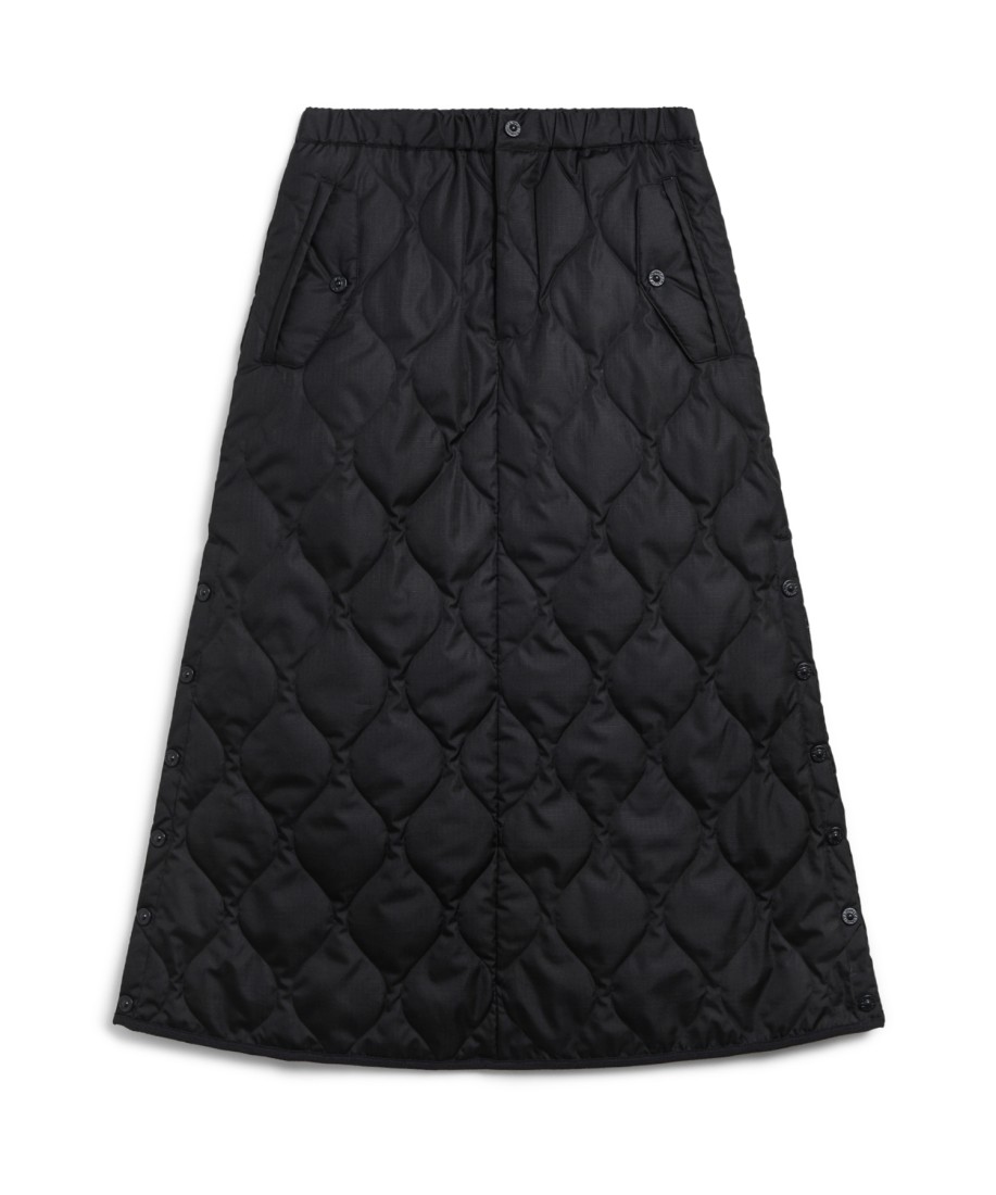 Military Down Skirt Black Taion