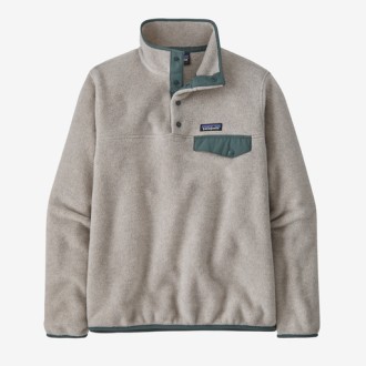 W's Lightweight Synchilla Snap-T P/O Oatmeal Heather W / Nouveau Green Patagonia