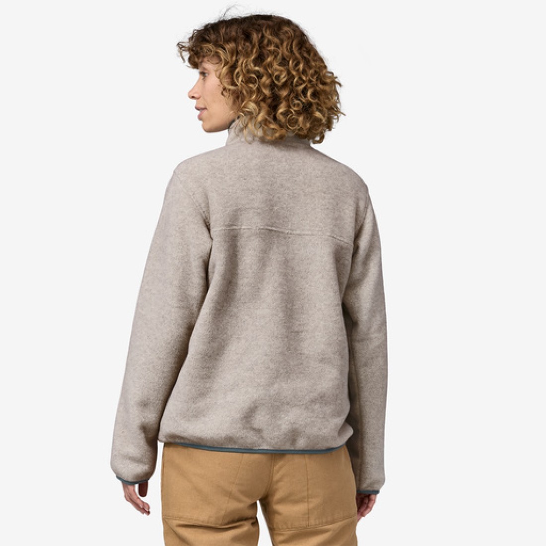 W's Lightweight Synchilla Snap-T P/O Oatmeal Heather W / Nouveau Green Patagonia