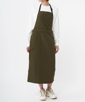 Nylon Tussah Convertible Apron Dress Deep Olive Gramicci
