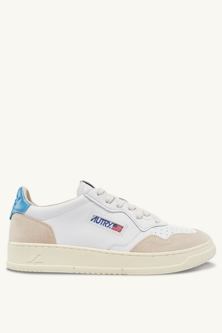 Medalist Low Leather / Suede Blanc / Niagara Autry