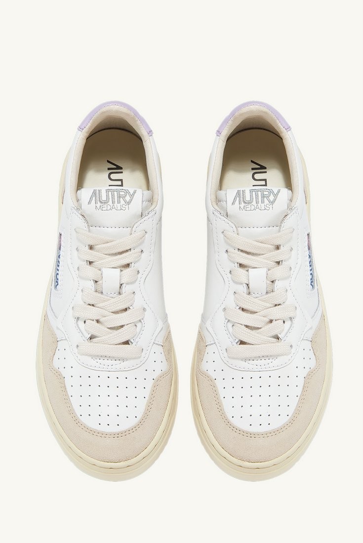 Basket Medalist Low Leather / Suede Blanc / Pslilac Autry