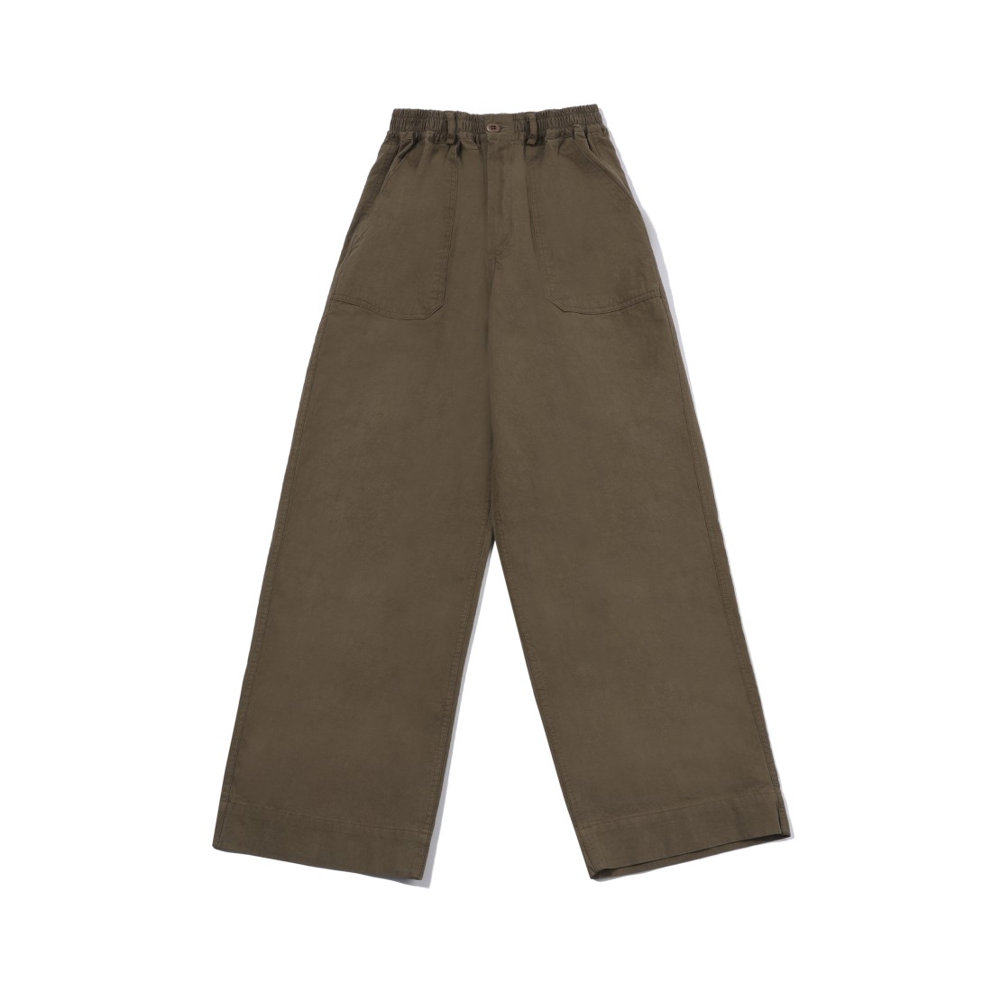 One Tuck Wide Fatigue Pants Brown Kappy Design