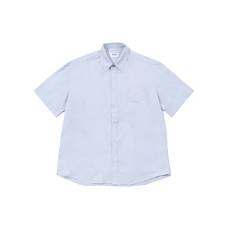 Relaxed Cotton Half Shirt Sky Blue Kappy Design