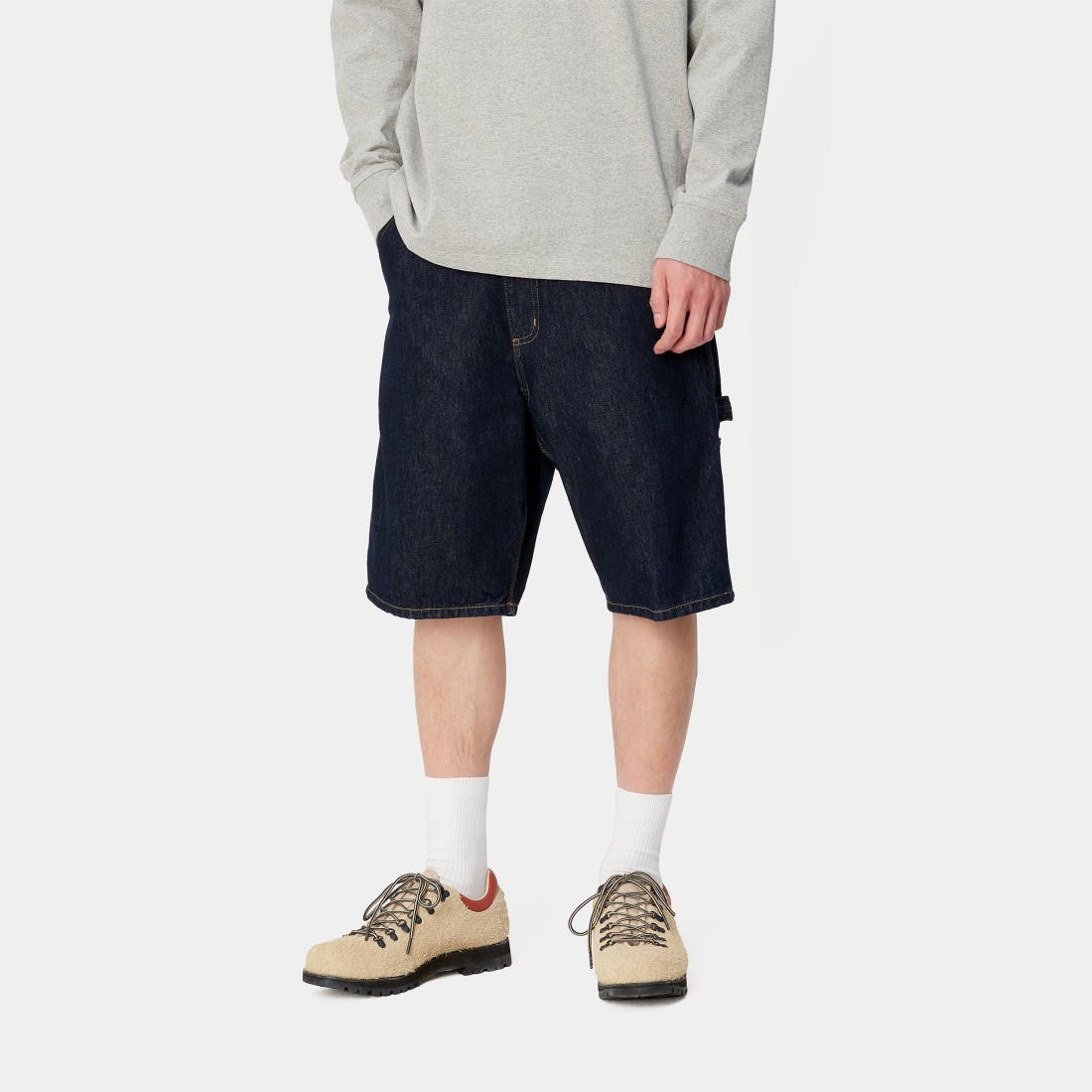 Single Knee Short Blue Rinsed Carhartt WIP