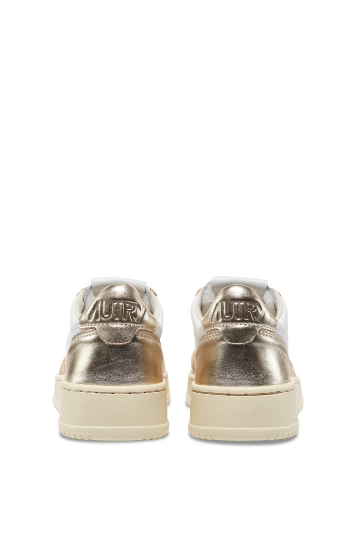 Basket Medalist Low Leather White / Platinum Autry