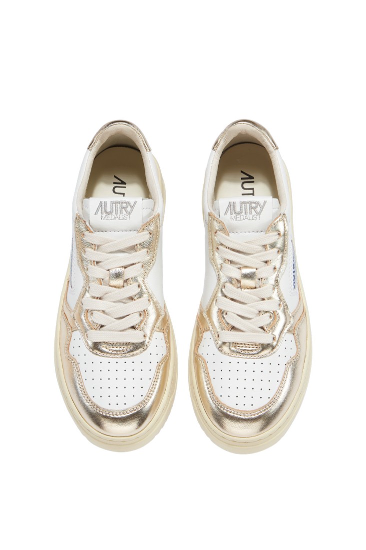 Medalist Low Leather White / Platinum Autry