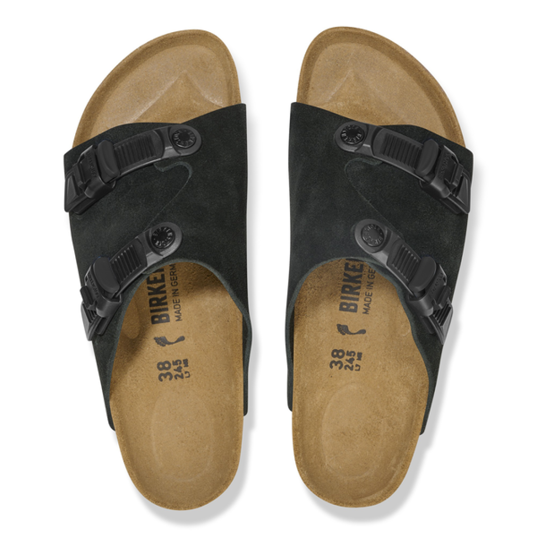Zürich Tech Suede Leather Black Birkenstock