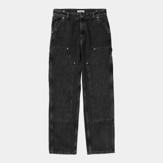 W' Nashua Double Knee Pant Black Stone Washed Carhartt WIP