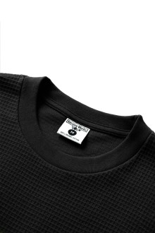 Waffle Pocket Tee Black Service Works