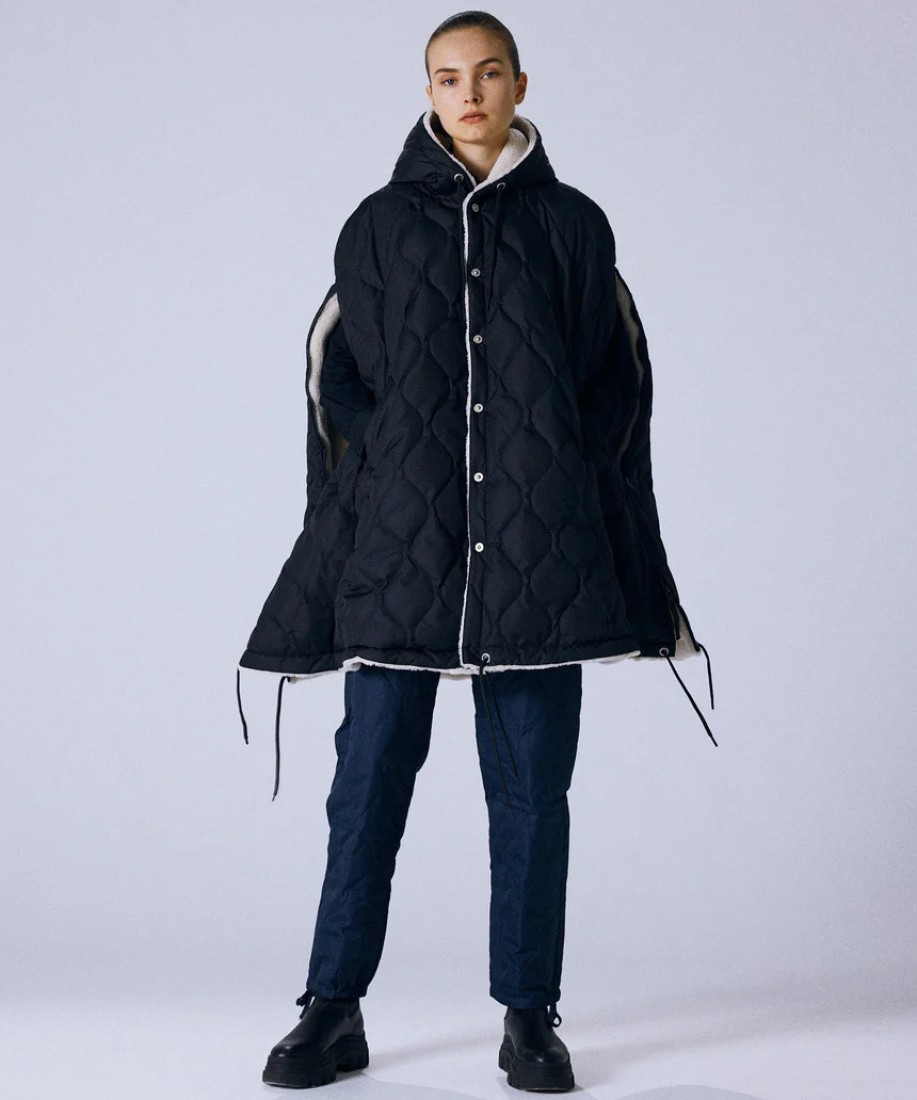 UNISEX Military Down Cape Navy / Beige Taion