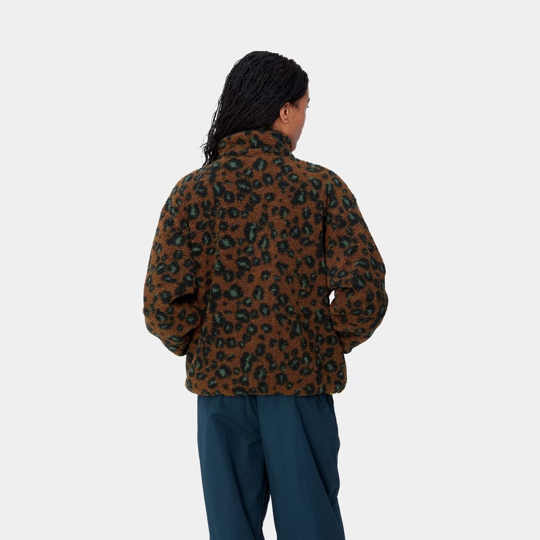W' Elliot High Neck Liner Camo Leo Jacquard, Tamarind / Black Carhartt WIP