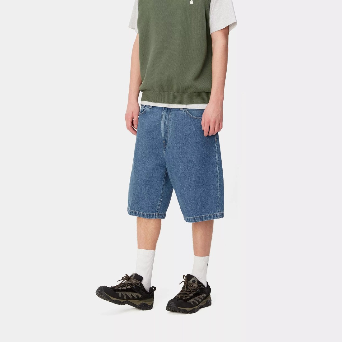 Landon Short Blue Heavy Stone Wash Carhartt WIP