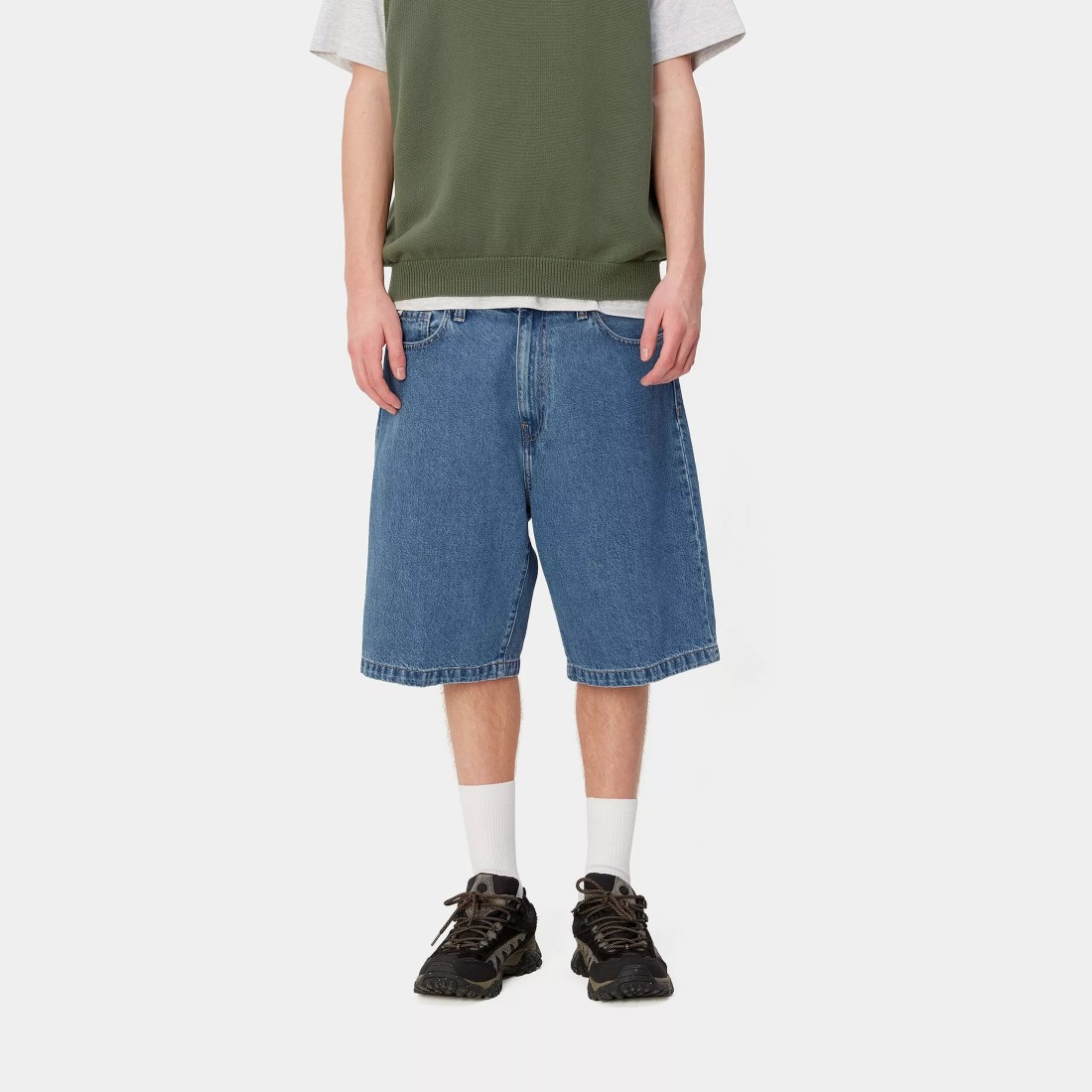 Landon Short Blue Heavy Stone Wash Carhartt WIP